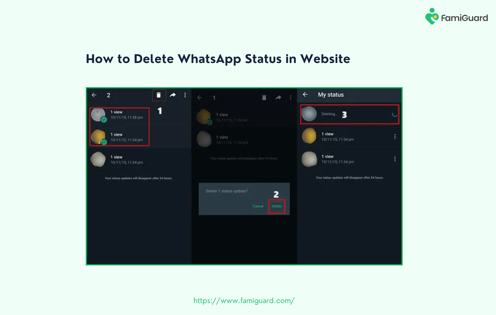 
How to Delete WhatsApp Status on The Website
                    