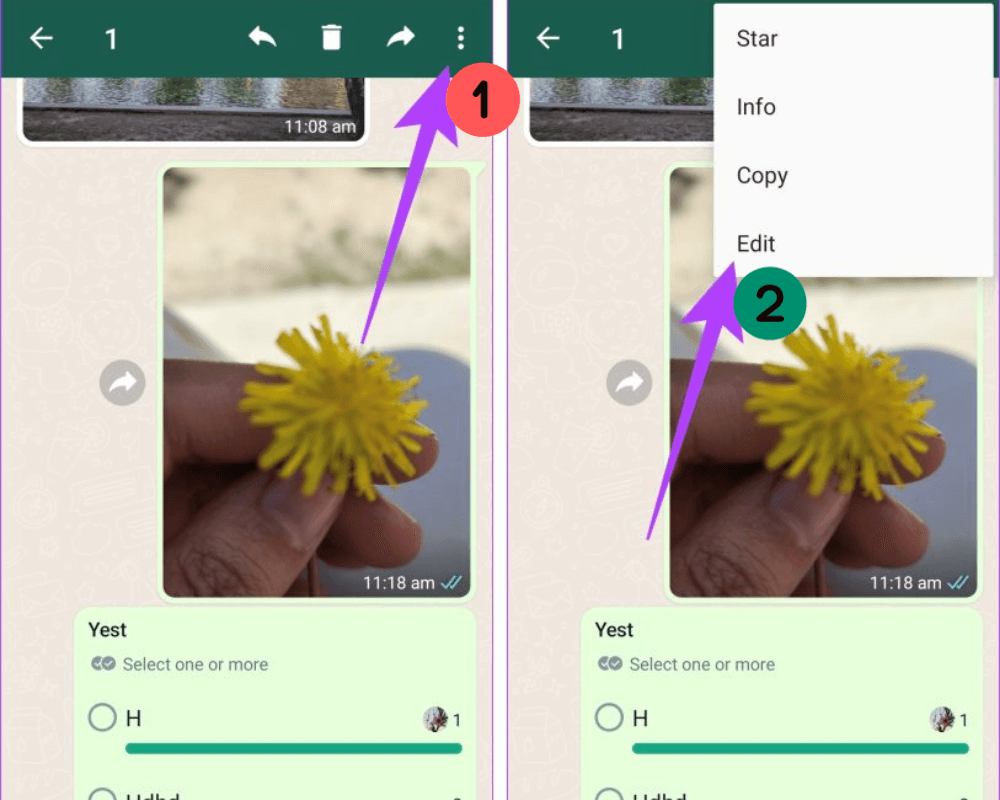 how to edit a whatsapp message on android