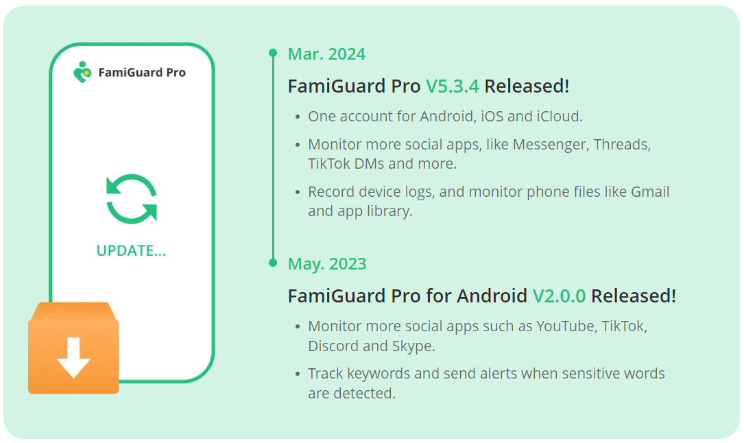 FamiGuard Pro Updates