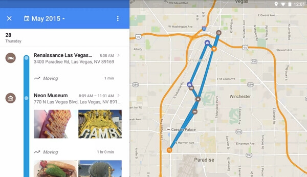 google maps location history