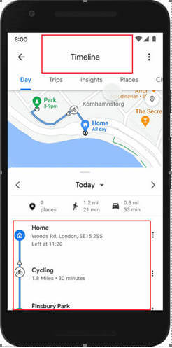 Use google map to find your Vivo phone
