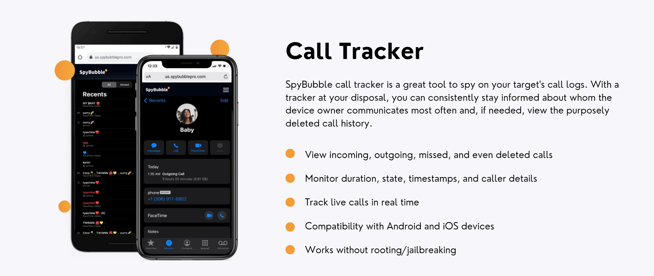 SpyBubble Call Tracker
