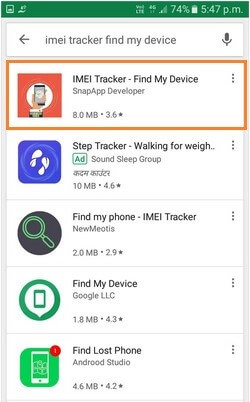 track samsung phone with IMEI number