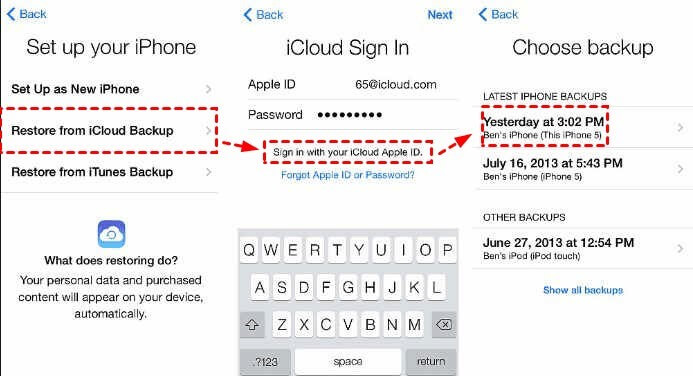 clone iphone with icloud