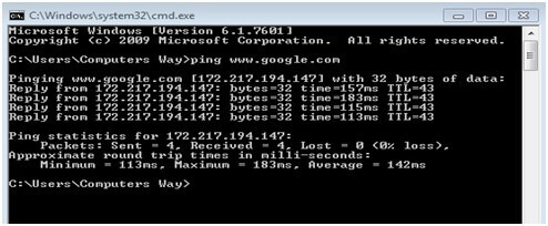 use command prompt to check someone's IP address