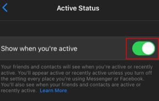 facebook messenger active status
