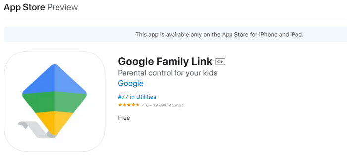 google family link on ios