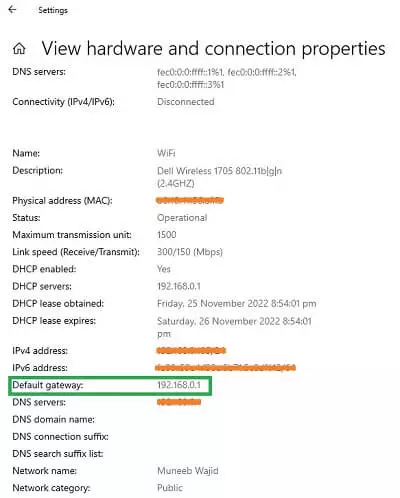 find the routers IP address