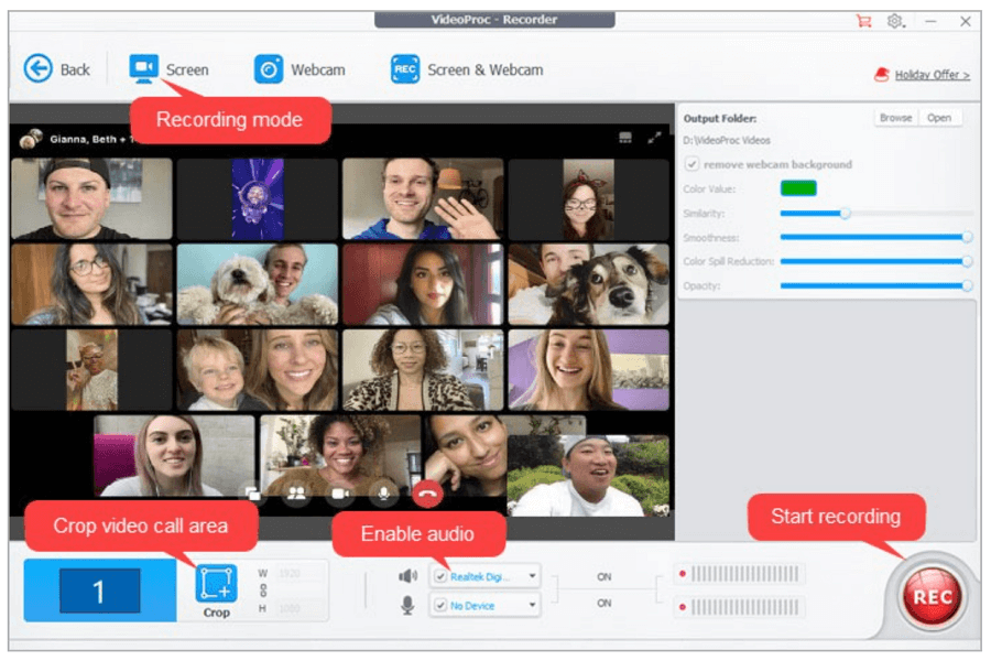 How to Record Facebook Video Calls on VideoProc Converter AI