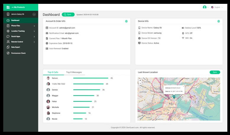 monitor devices on famiguard pro