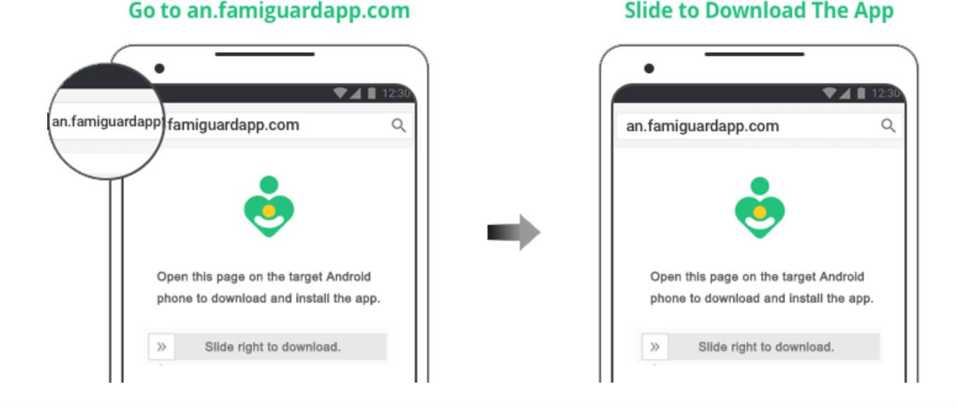 sign up on famiguard pro for android