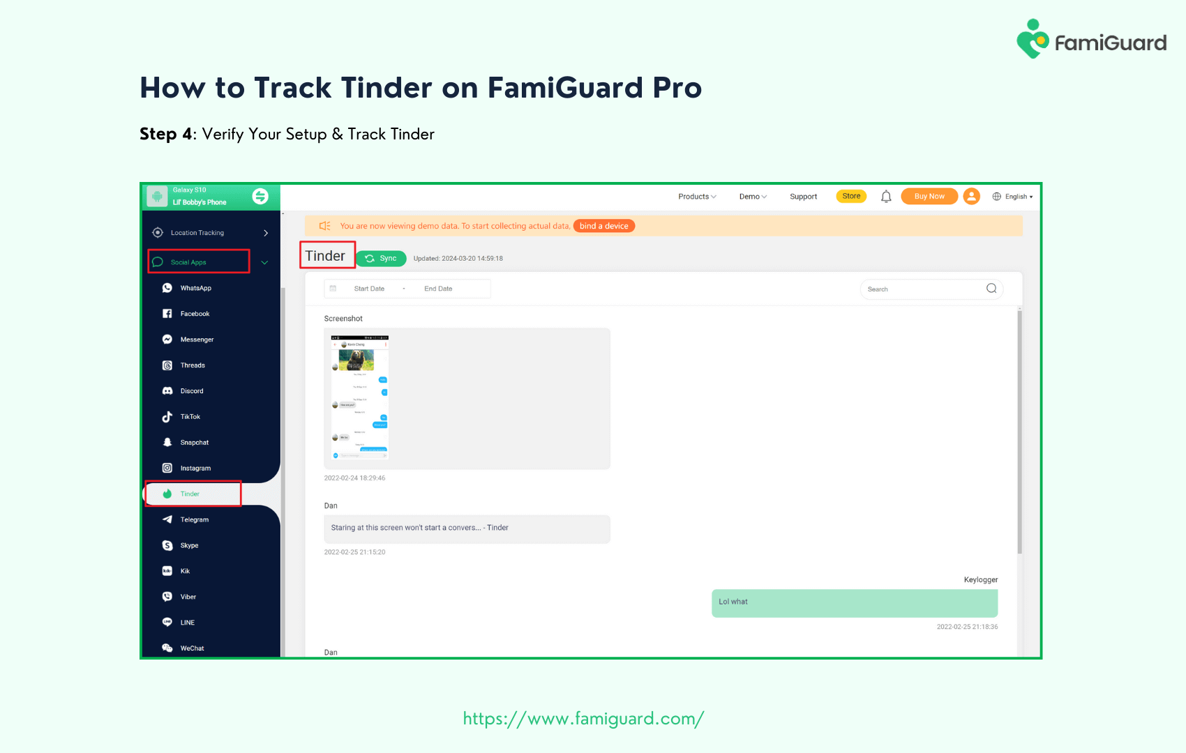 How to Track Tinder on FamiGuard Pro