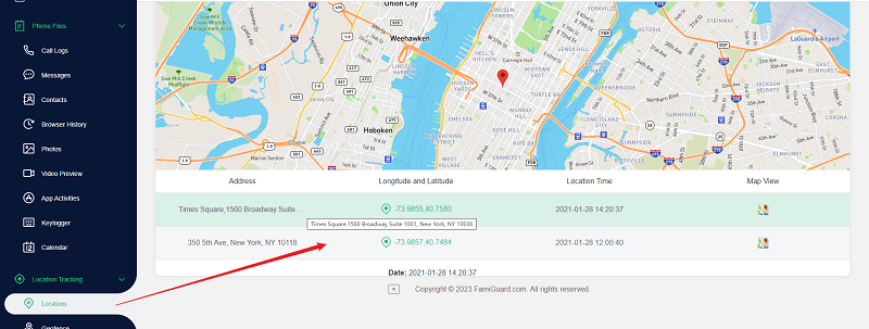 track someone else's location history of mobile number
