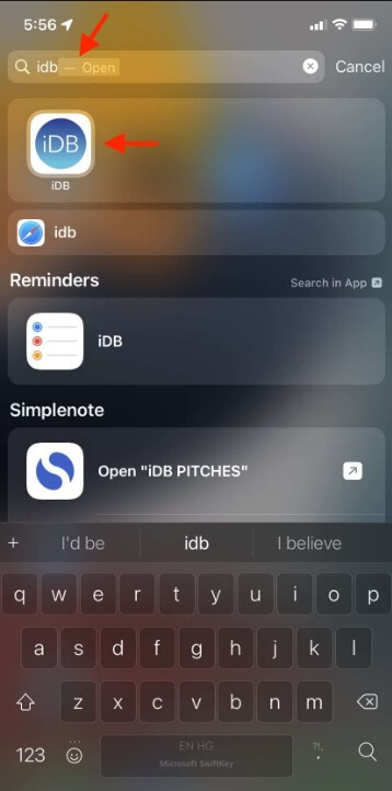 see hidden apps on iphone with search bar