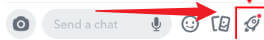 snapchat rocket icon