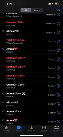 unknown calls
