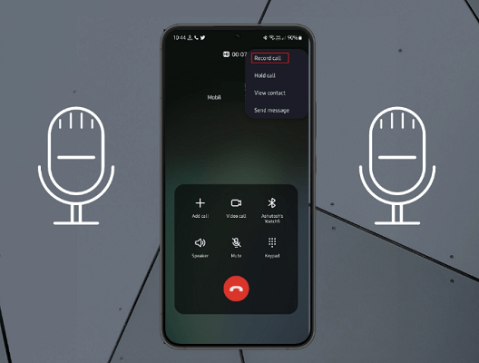 use another device to record phone calls