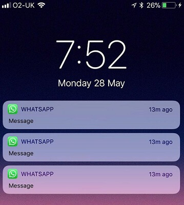 notification of whatsapp