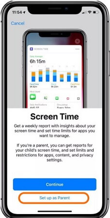 enable screen time