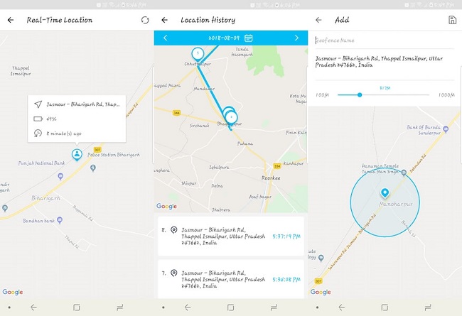 famisafe location tracking feature