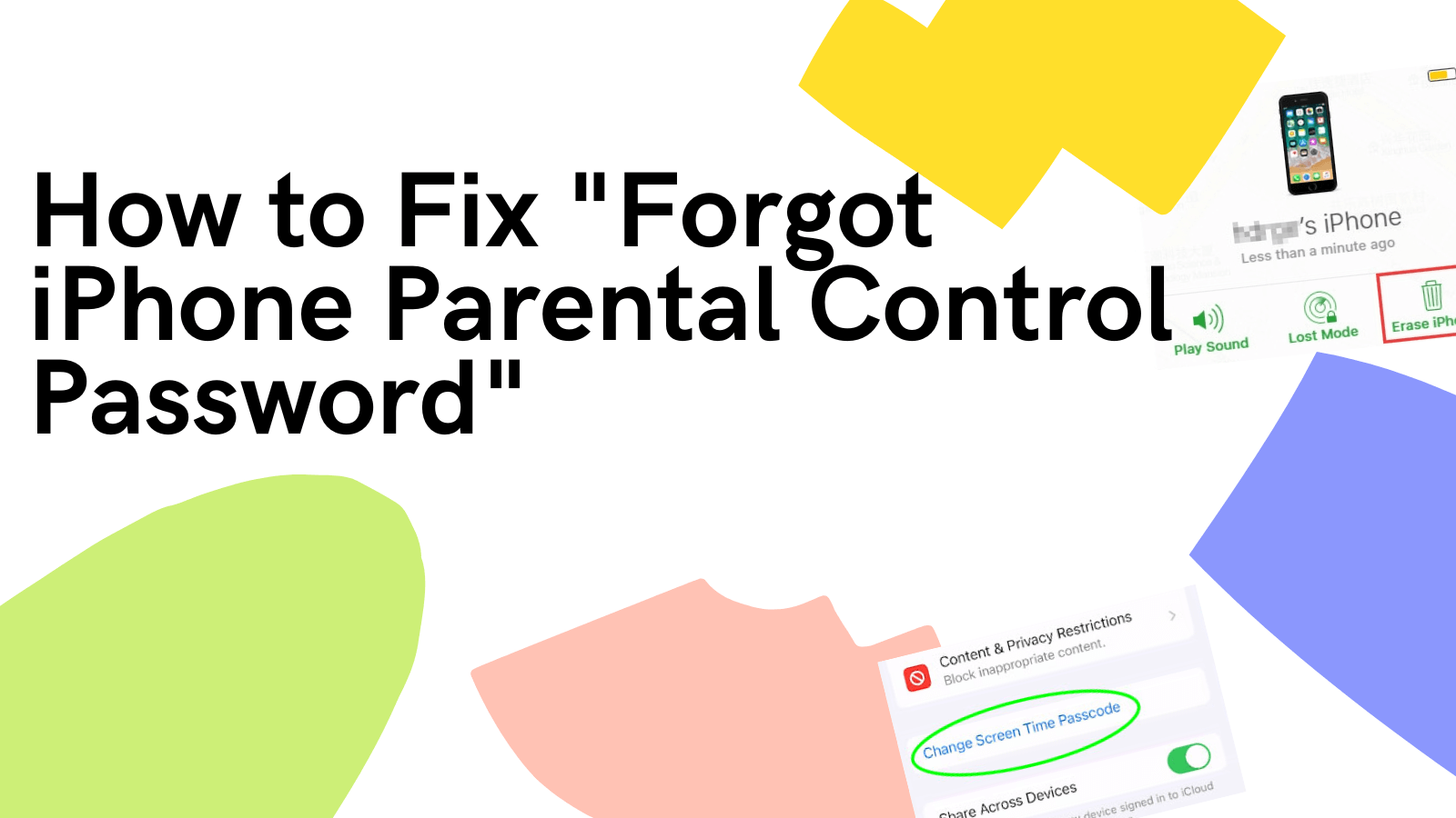 Forgot iPhone Parental Control Password