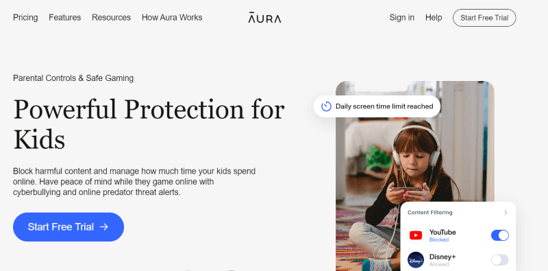 aura parental control app