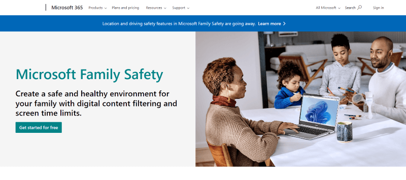 microsoft family safety parental control app