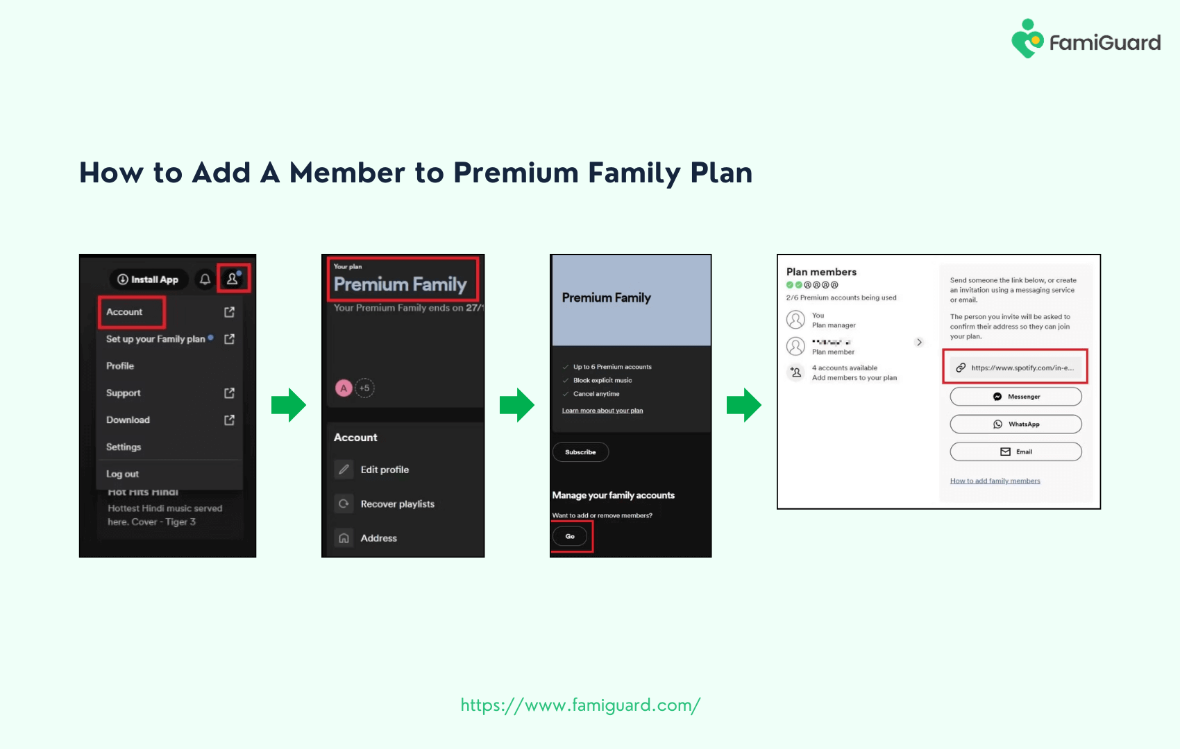 How to Add A Member to
		Spotify Premium Family Plan