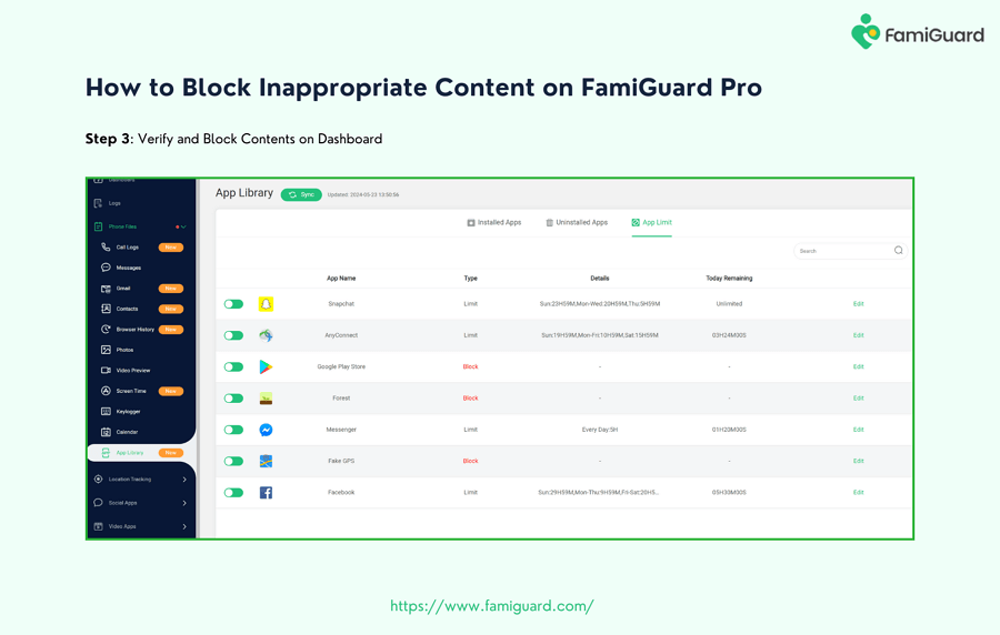 How to Block Inappropriate Content on FamiGuard Pro