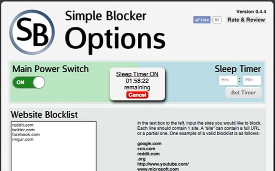 simple blocker