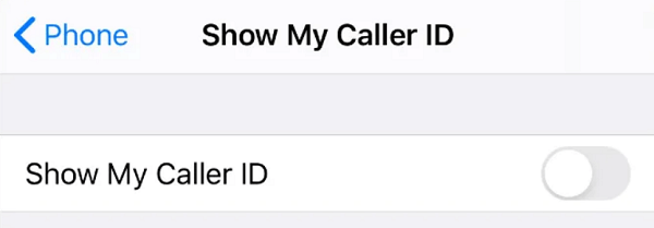 set iphone caller id in settings