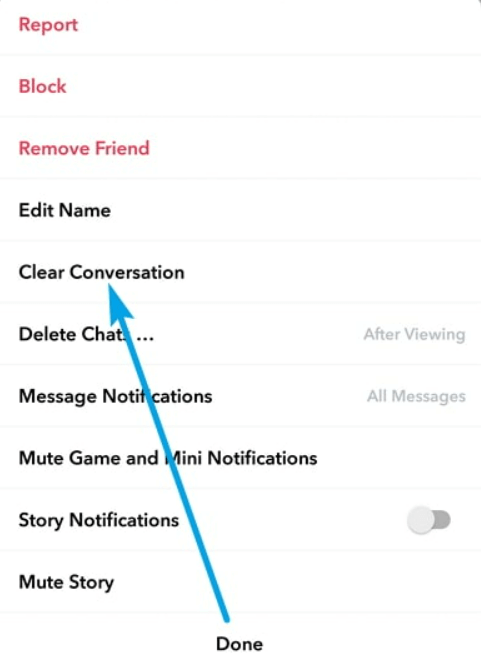 clear conversation on snapchat