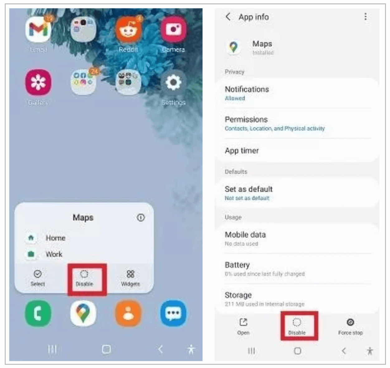 Disable Apps to Hide Them on Android