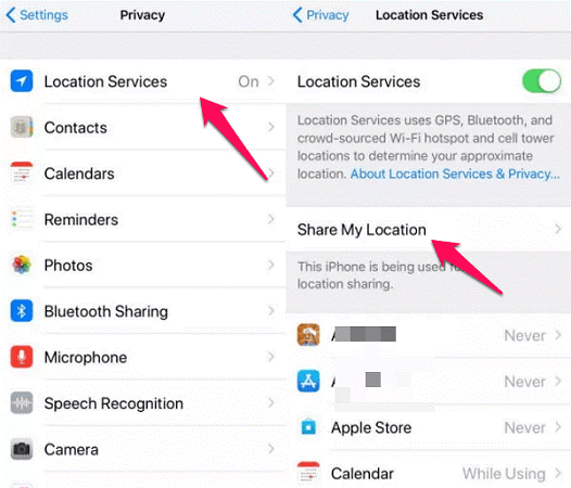 disable share my location