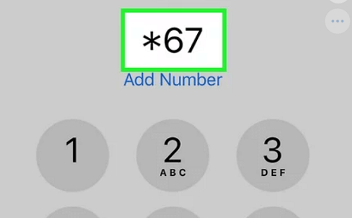 hide phone number with 67