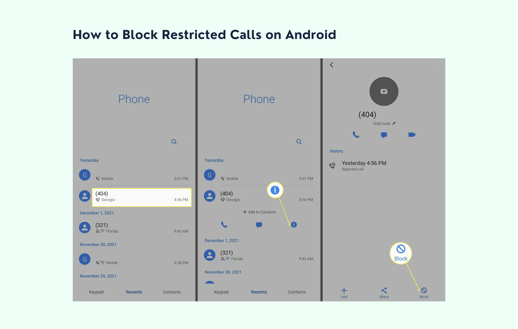 How to Block Restricted Calls on Android
