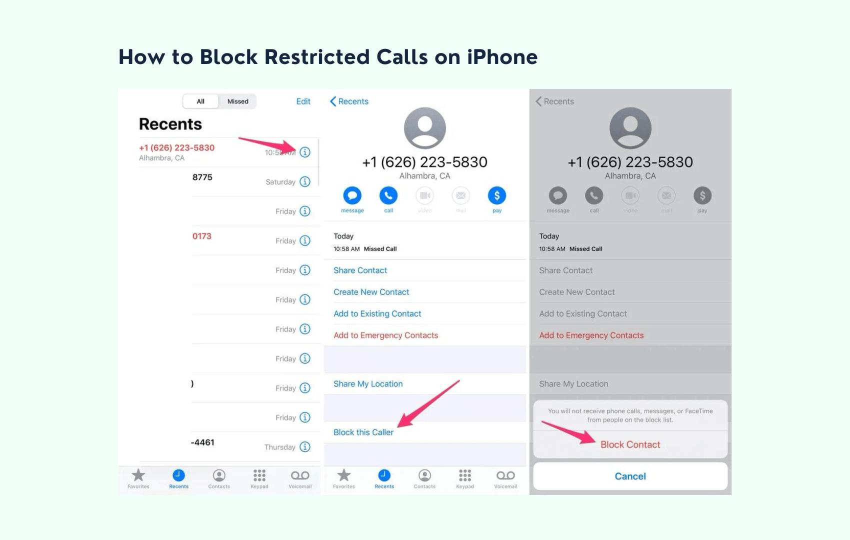 How to Block Restricted Calls on iPhone