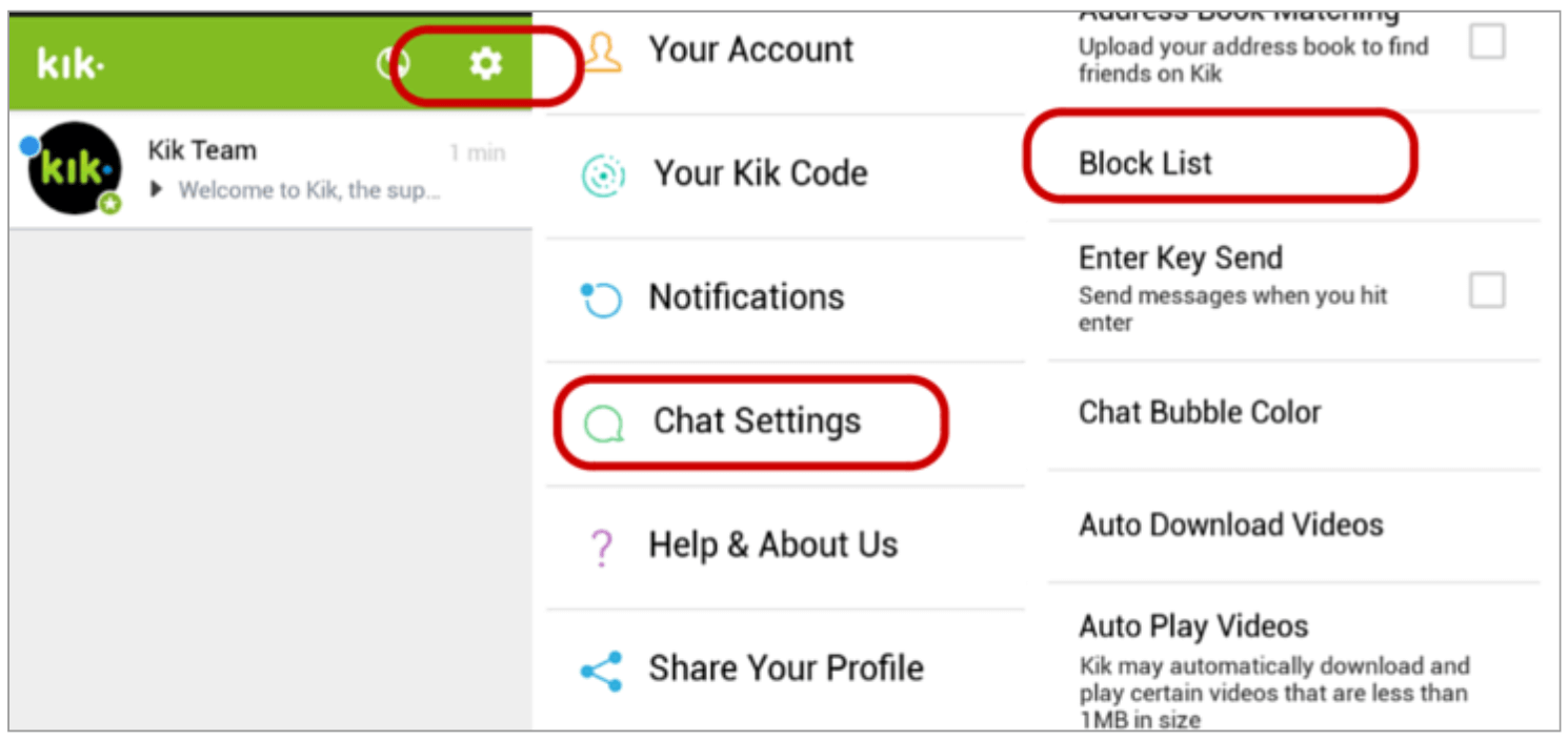 How to Block Someone on
    Kik