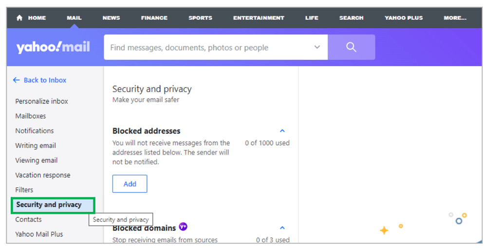 How to Change Privacy Settings on Yahoo Mail