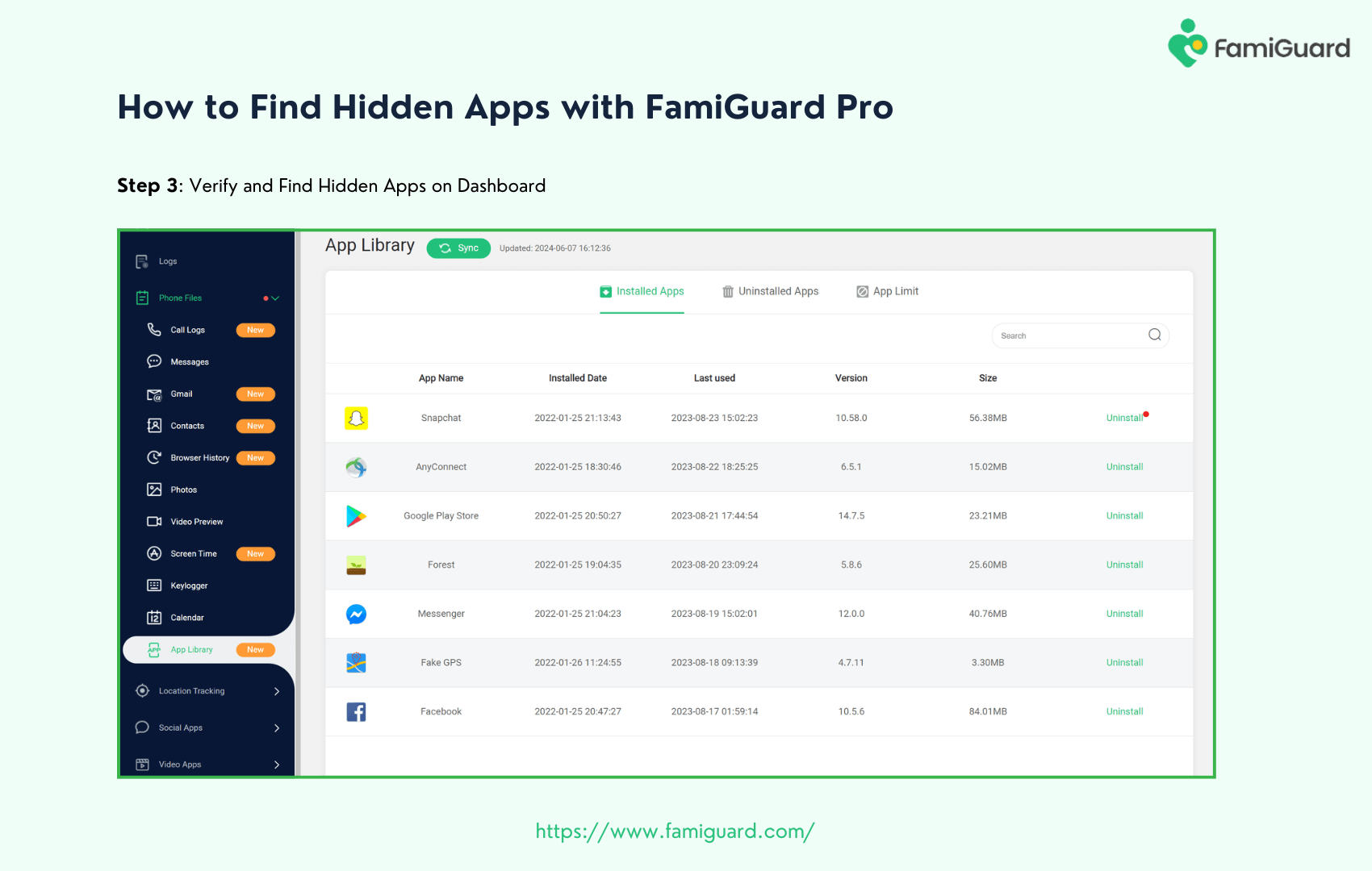 How to Find Hidden Apps with FamiGuard Pro