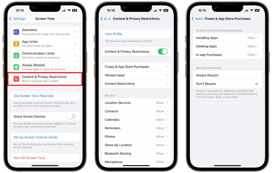 ios content and privacy restrictions