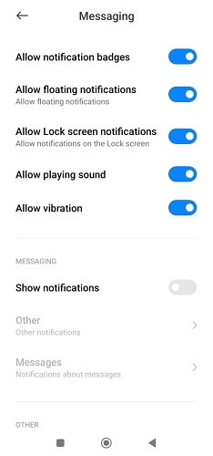 show notifications