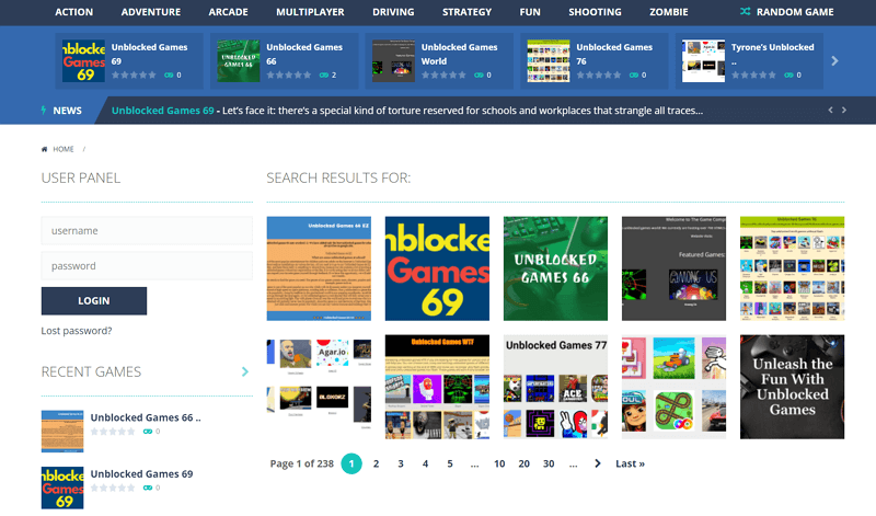 Unblocked Games 66 Website