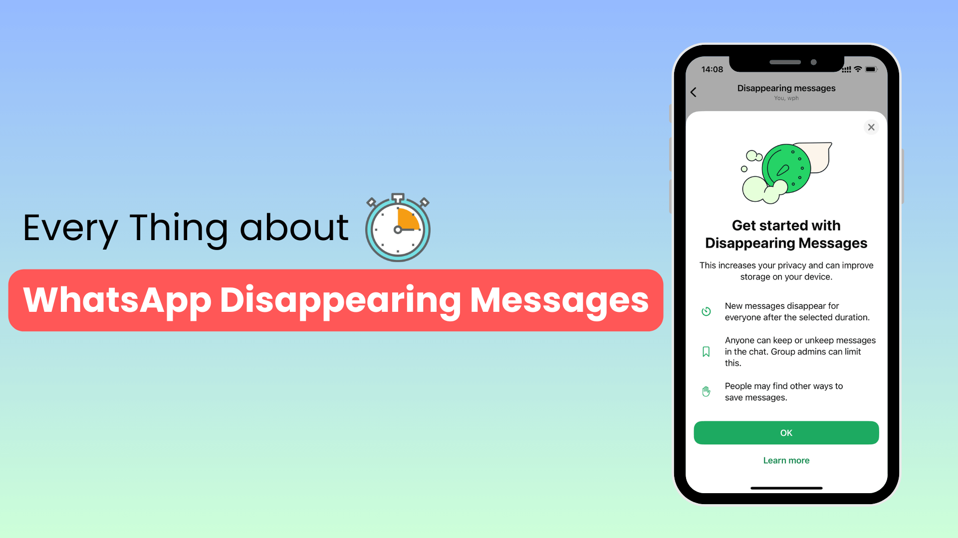 whatsapp disappearing messages