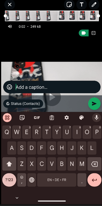 edit whatsapp status video