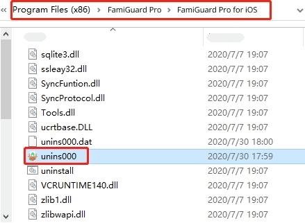 uninstall famiguard pro for ios windows