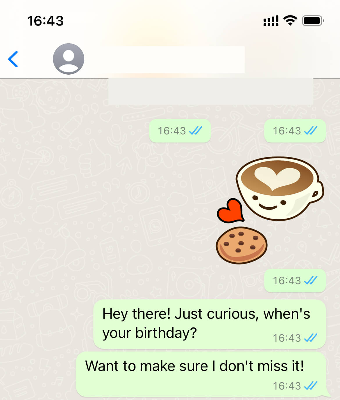 ask someone on whatsapp to know birthday