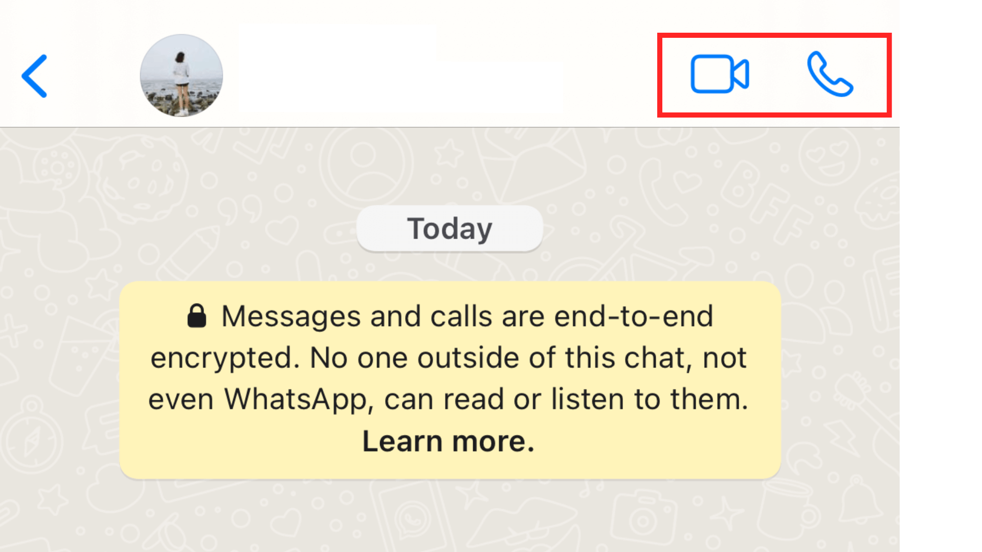 try to call someone on whatsapp