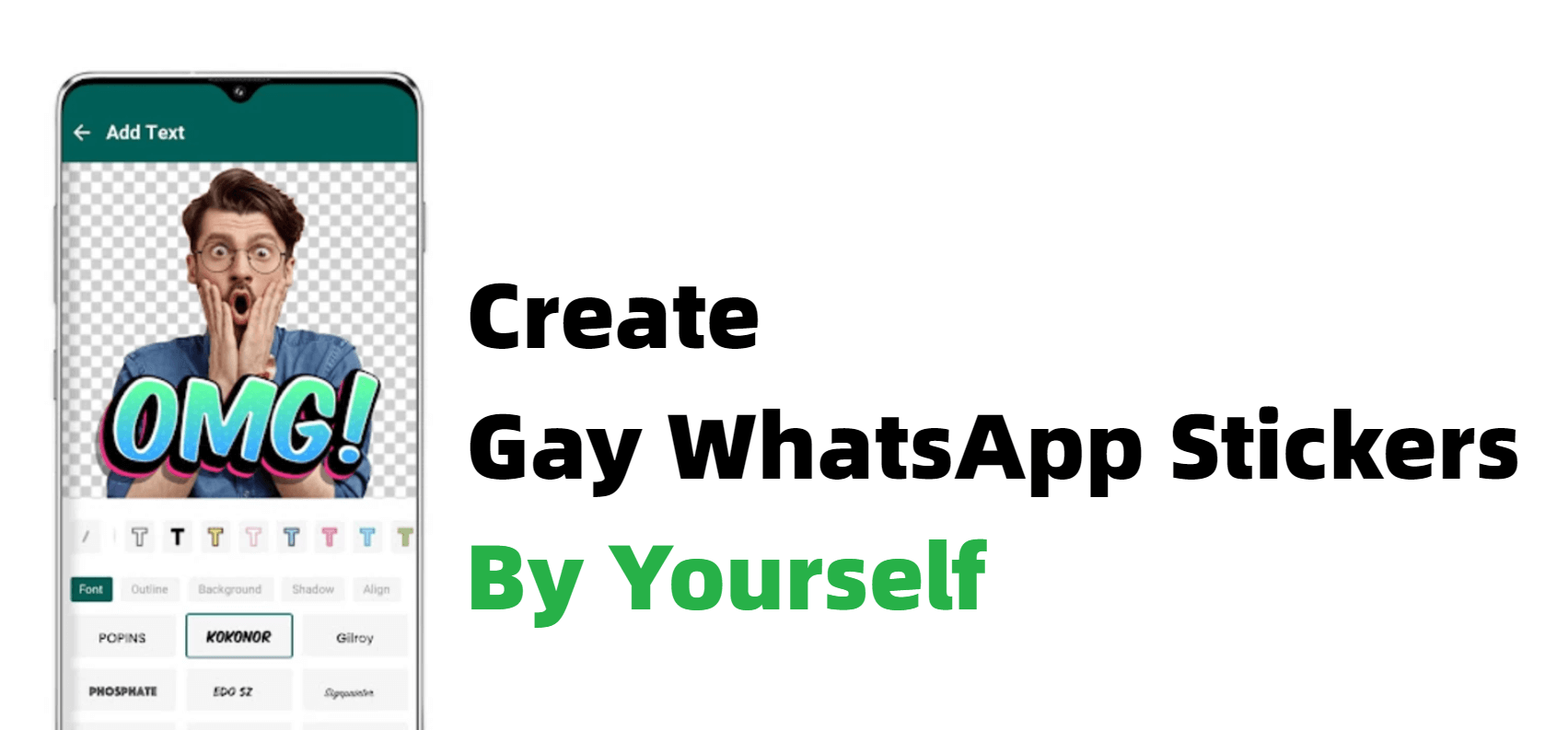 create gay whatsapp stickers by yourself
