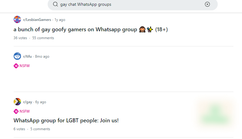 find gay chat groups on whatsapp via social media platform